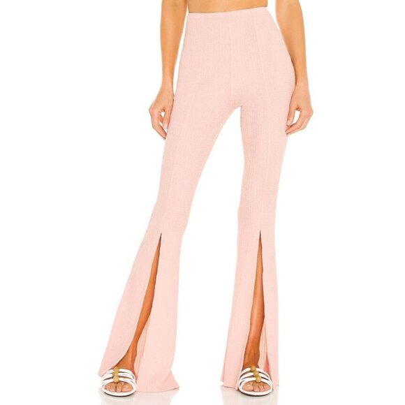 Michael Costello x REVOLVE Odessa Pant Split Hem Flare in Pink Leg Size XS - Picture 1 of 12